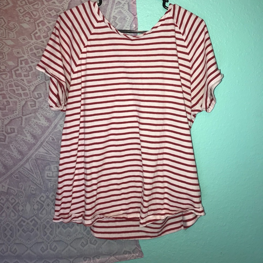 striped casual tee